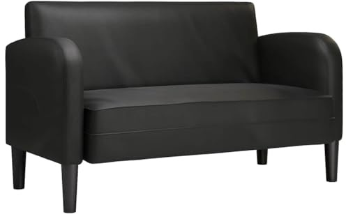 vidaXL Zweisitzer-Sofa Schwarz 110 cm Kunstleder