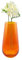 Point-Virgule Vase decoratif, décoration Maison, Vase Fleur en Verre, Orange, 17.5x35cm