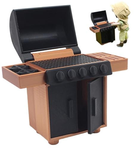 Dollhouse Miniaturen 1 12 Skala, Plastikspielzeug Grillmodell, Simulation winziger Grill für Dollhouse Kitchen Cooking Tool Yard Szene Orament