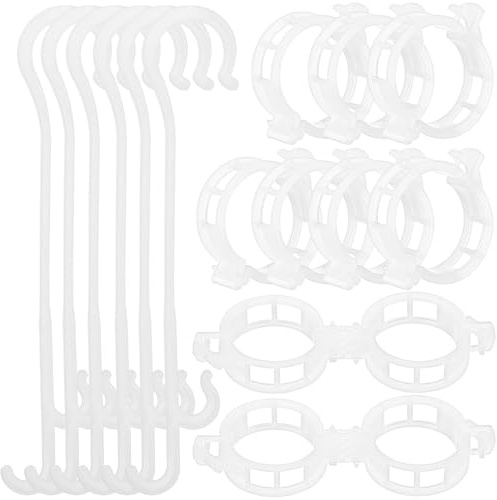 HEMOTON 200 Stück Teiliges Pflanzenclips Kunststoff mit Tomaten spalier Clips und Pflanzhaken Stabile Pflanzenstütze für Tomaten Weinreben Paprika und Gemüse Bruchsichere Rankhilfe