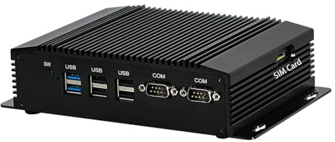 ANDAQI Industrial Computer, Fanless Mini PC, Embedded IPC, N3510 N3520 N3530 N3540, Windows 11 / Linux Ubuntu, BM18, GPIO, WOL, SIM Slot, 2 x LAN, 2 x RS232 422 485, 8G RAM, 128G SSD