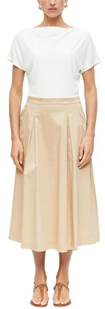 s.Oliver Midi-Kleid mit Wasserfall-Ausschnitt