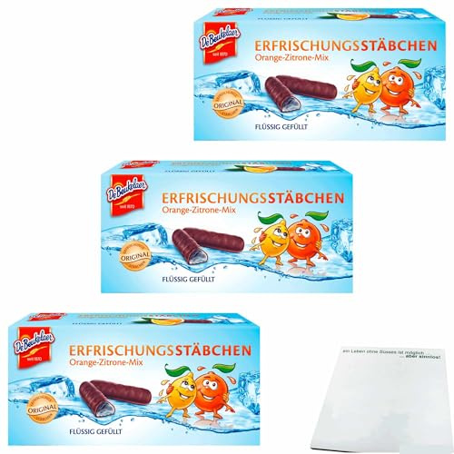usy Bundle für DeBeukelaer Erfrischungsstäbchen Orange-Zitrone-Mix 3er Pack (3x75g Packung) + usy Block