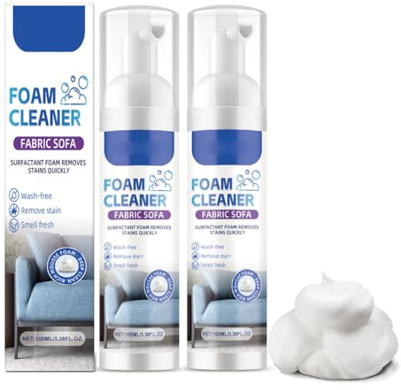 Powerful Fabric Sofa Foam Cleaner, All-Purpose Foam Cleaner, Carpet & Upholstery Cleaning Kit, Foaming Stain Remover Spray, Multi-Purpose Foam Carpet Stain Remover for Rugs, Sofas, Fabric (1)