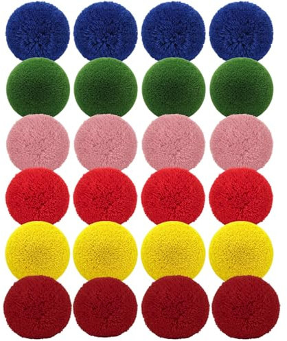 Vistnale Balles de Dodgeball | Paquet de 24 balles Fil, Dodgeball Douces et moelleuses 10 cm pour Enfants et Adultes, Aire Jeux sûre pour Les Jeux d'intérieur d'extérieur, Handball, aléa