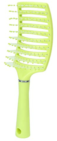 Generic Spazzola per Capelli Districante Strumento Professionale per lo Styling a Paletta Ventilata per Capelli Lisci e Spessi per Donne e Uomini Realizzata in ABS Ecologico 25 X 7,5 Cm (giallo
