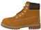 Timberland 6 in Premium Waterproof - Stivali Classici Unisex Bambini, Giallo (Wheat Nubuck), 33 EU