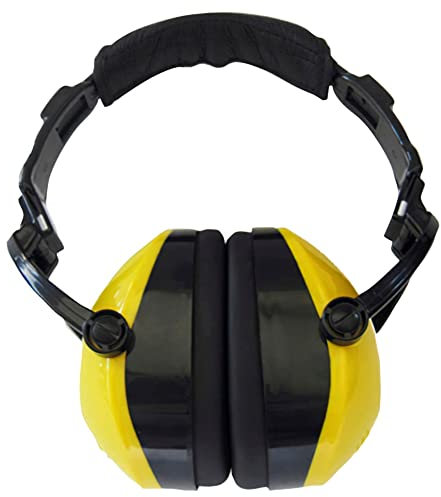 MAURER EARMUFF-01, Cuffia Antirumore, Arco Regolabile, Giallo/Nero. SNR 25,4 dB