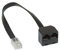 5 Stück ISDN Verteiler - 1x RJ45 St an 2x RJ45 Bu - mit Kabel - ohne Endwiderstände - 15cm