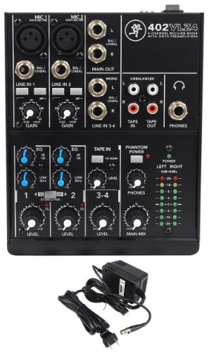 Mackie 402VLZ4, 4-channel Ultra Compact Mixer with High Quality Onyx Preamps