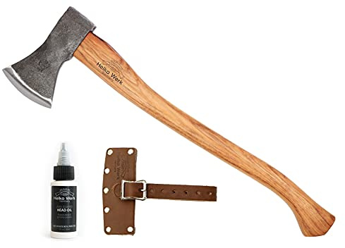 1844 Helko Werk Germany Traditional Black Forest Woodworker Axe - Made in Germany Hand Forged Bushcraft Axe and Forest Axe for Cutting Head 2.25 lbs, Handle 24 in. (Black Forest Wood Worker) #13562