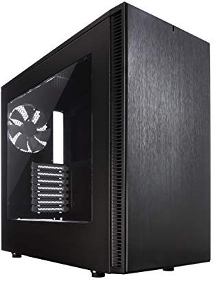Fractal Design Define S Black Window, PC Gehäuse (Midi Tower mit seitlichem Fenster) Case Modding für (High End) Gaming PC, schwarz