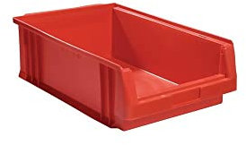 LA-KA-PE Sichtlagerkasten PLK 1c rot 500/465x315x150 mm (LxBxH)