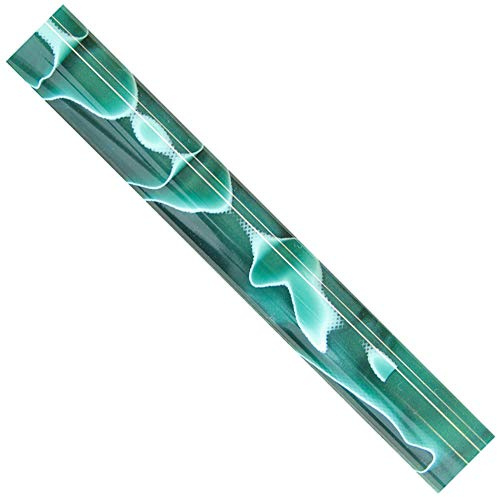 CHARNWOOD Woodturning AR02 Acrylic Pen Blanks Dark Green with White Swirl