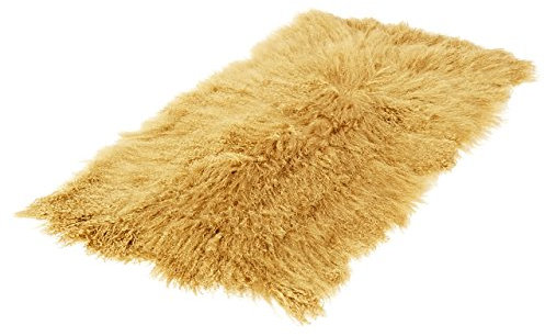 Reissner Lammfelle Tibet Lammfell Auflage TP1 60x120cm Farbe Ocker/Gold JAY18 TP1