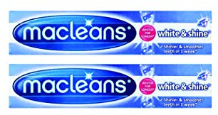 Macleans Fluoride Toothpaste White & Shine 2 x 100ml – Whitening Toothpaste for Strong Teeth, Fresh Breath & Daily Oral Care