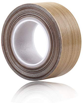 SENCOL 100% Qualitätssicherung; PTFE-beschichtetes Fiberglas-Teflon-Band, hochtemperaturbeständig; Trocknungsförderband; Schweißdichtband; -196°C bis +300°C (25mm x 12m x 0.18mm, Braun 1)