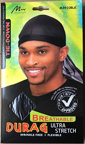 Murry Collection Breathable Durag Ultra Stratch M3910BLK