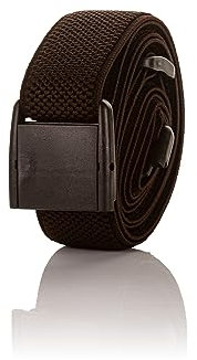 Olata Elastischer, Verstellbarer Unisex-Gürtel mit Kunststoffschnalle – Bequem und Langlebig für den Alltag. Dunkelbraun