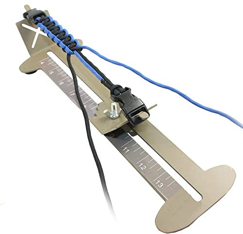 KOKKOYA Paracord Jig Tools Bracelet Making Kit Accessories Adjustable Paracord Jig Kit with 2 Cords and 3 Buckles Bracelet Adjustable Length 4 to 13 (Kahki)