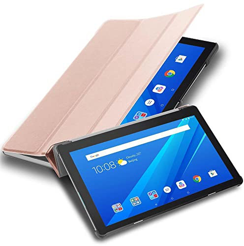 Cadorabo Hülle kompatibel mit Lenovo Tab M10 (TB-X505F) Nicht für HD, FHD, FHD Plus, Plus, HD2 Tablethülle ohne Auto Wake Up aus Kunst Leder Flip Cover Hülle für Lenovo Tab M10 (TB-X505F) in Rosa