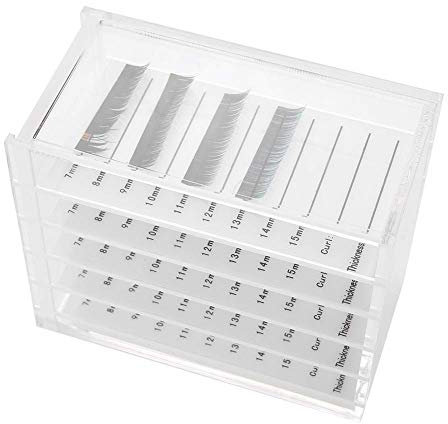 Lash Storage Organizer,5 Schichten Kunststoff Wimpern Aufbewahrungsbox,Aufbewahrungsbox für falsche Wimpern,Pfropfen Wimpern Palettenhalter,Weiß Wimpernverlängerung Werkzeuge