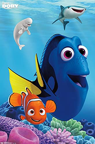 Trends International Disney Pixar Findet Dorie – Dorie Wandposter, 37,4 x 56,8 cm, ungerahmte Premium-Version