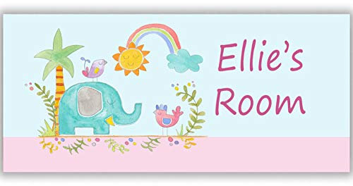 Tigerlilyprints Personalised Bedroom Door Plaque,Children's Name Plate, Baby Room Sign, Boys, Girls Room Sign,Name on a Sign, Personalised Children's Bedroom Door Signs.