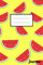 Watermelon Journal: Cute Kawaii Watermelon Pattern Notebook Kids Teens Adult 120 wide ruled 6x 9