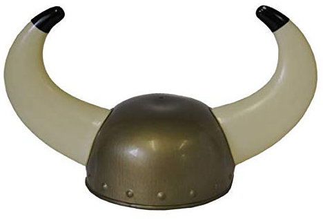 Lot de 12 - Casque de Viking/gaulois avec 2 Grandes Cornes