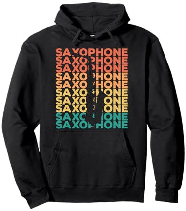 Retro Vintage Saxophon Geschenk für Saxophonisten Pullover Hoodie