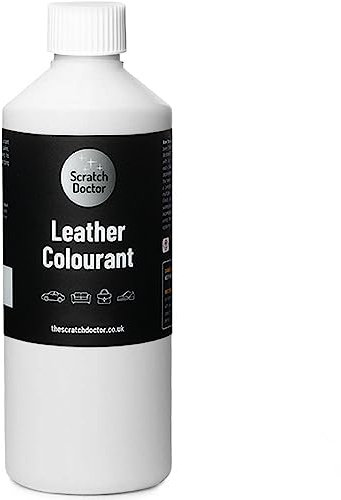 Scratch Doctor Leather Colourant Peinture en vinyle synthétique pour meubles, canapés, sièges de voiture, chaussures, sacs à main Blanc 250 ml