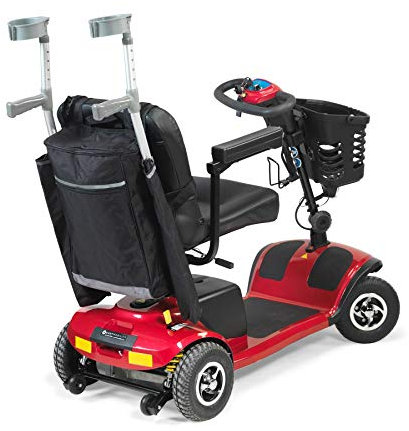 Aids 4 Mobility Black & Grey Large Scooter or Wheelchair Storage Backpack Bag Mobility Padded Rear Ideal for Holding Walking Stick, Crutches and Other Mobility Equipment