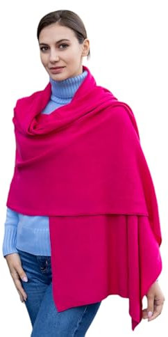 Marenza Damenstola aus gemischtem Kaschmir Made in Italy Einheitsgröße (Fucsia)