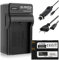 Batterie de rechange + chargeur secteur voiture compatible Nikon EN-EL3 pour Nikon D50 D70 D70s D100