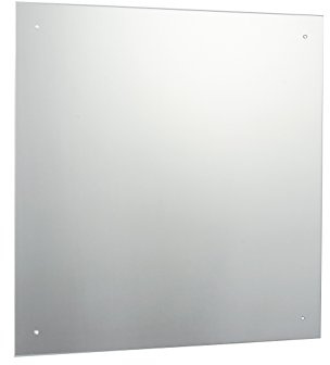 60 x 60cm Waterstone Frameless Bathroom Square Mirror with Pre-Drilled Holes and Wall Hanging Fittings