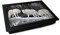 Extra Large Portable Lap Desk Tray (Three White Wolves) Wide Multi Purpose | Handmade Large Wooden Frame, Big Beanbag Cushion Bottom | Computers, Laptops, Meals, Food | 49.8cm | XL3 Black