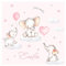 Little Deco Wandtattoo Elefanten & Wunschname I Wandbild 133 x 80 cm (BxH) I Kinderzimmer Babyzimmer Wandaufkleber Mädchenzimmer Sterne Wolken Wandsticker DL318-D13