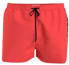 Calvin Klein Pantaloncini da nuoto da uomo, rosso/nero