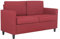 Migone 2 Sitzer Sofa Couch Sofa Klein Sessel mit Lehne Abnehmbarem Leinen Stoff Gepolstertes Sofa Modern Design Taupe bis 250kg，Rot
