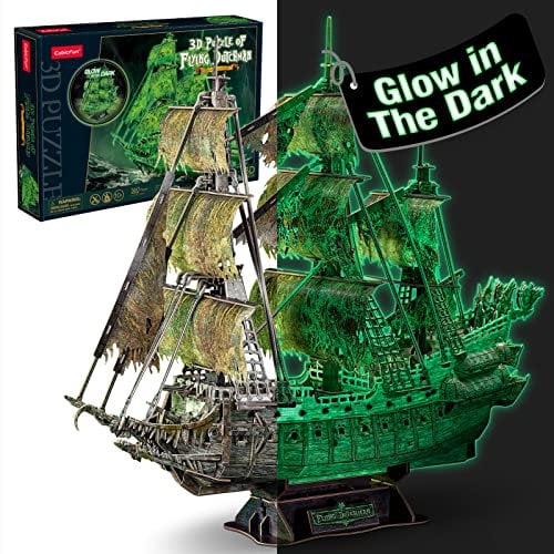 CubicFun 3D-Puzzles Modell eines holländischen Schiffs, Leuchtend, Piratenschiff, Basteln für Erwachsene und Kinder, Bürodekorationssets für Frauen und Männer, 360 Teile