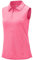 BGOWATU Damen Ärmellose Golf Polo Shirts 1/4 Reißverschluss Tennis Tank Tops mit Kragen UV-Schutz Schnell Trocken, rosy red, Groß