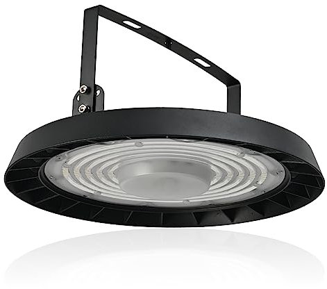 Treoir 300W UFO Lámpara de Alta Bahía, 30000LM Focos Industrial 6500K Blanco Frío, IP65 Impermeable para Naves Industriales, Taller, Fábrica, Garaje (1pcs)