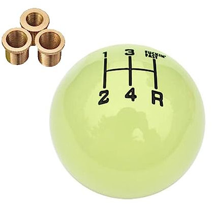 ihreesy Schaltknauf Hebelkopf, 5 Gang Schaltknauf Kugelförmiger Schaltknauf Schaltgetriebe Leuchtend Shifter Kugel Getriebekopf Schalthebel Kopf Kopfverkleidung,Grün