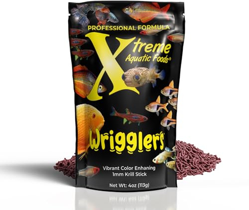 Xtreme Wrigglers Krill-Based Live Tropical Fish Food Alternative (4oz)