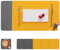 Myir JUN Set de Table, Set de Table en Cuir et Dessous de Verre Antidérapant Set de Table Double Face Set de Table Lavable ImperméAbles Set de Table Plastique (Gris Jaune, Lot de 6)