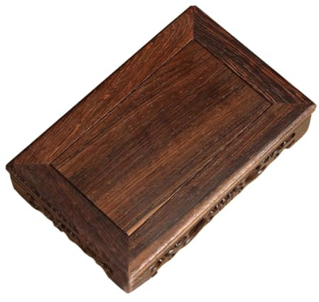 Cabilock 1 Pc Siège en bois rectangulaire piédestal de stockage d'artisanat support en bois présentoirs Etagère d'exposition socle décoratif base de théière style chinois socle en bois vase