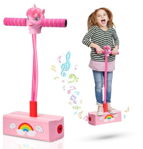faentwc Einhorn Spielzeug 3-10 Jahre, Pogo Stick für Kinder Mädchen Spielzeug 3-10 Jahre Geschenke 3-12 Jahre Jungen Spielzeug ab 3-12 Jahren Weihnachts Geschenke für Kinder 3-12 Jahre