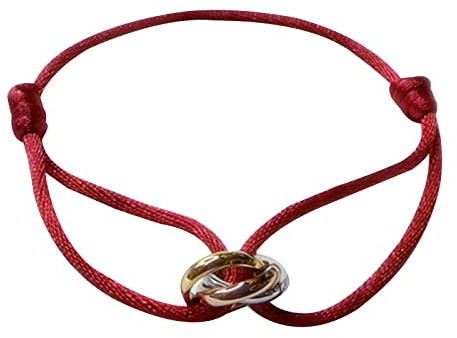 YOUNAFEN Pulsera de cuerda trenzada hecha a mano con anillos de hebilla de metal, pulsera de cuerda ajustable, regalo de joyería, pulseras de amistad para parejas
