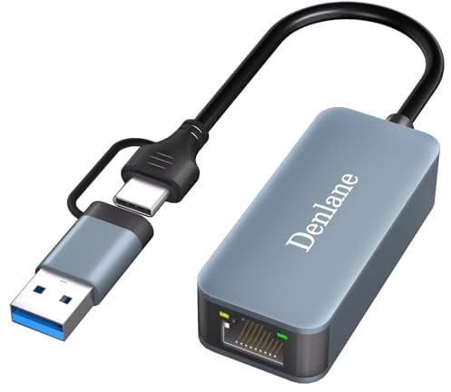 USB 3.0 Ethernet Adapter 1000 Mbps with USB C to RJ45 Gigabit LAN Wired Network Adapter, Ethernet to USB Adapter for Windows XP, MAC OS, Linux, VISTA 7 8 10 11, Tablet, Laptop, Game Console, etc